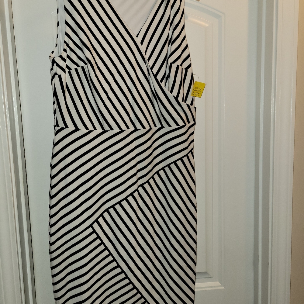 White & Navy Dress